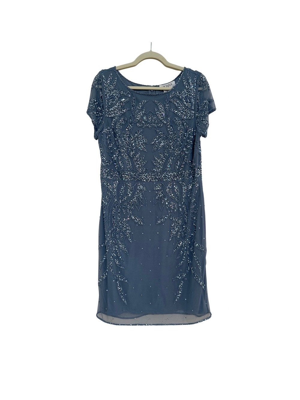 Special occasion Beaded Dress in Slate Blue